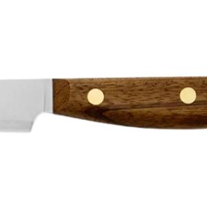 Cuchillos para Rebanar con Hoja Estrecha Plateada y Mango de Madera Marrón, con Tres Remaches Metálicos, para Cortar Jamón, Trinchar Carne y Preparar Alimentos - Product Image 4