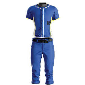 Ensemble de maillots de baseball pour hommes de couleur personnalisée, antibactérien de haute qualité, respirant et à séchage rapide, avec logos personnalisables. - Product Image 1