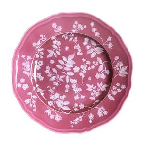 Plato de Servicio de Metal Esmaltado de 13 Pulgadas con Diseño de Mármol en Oro Rosa, para Decoración de Bodas, Cenas y Fiestas - Product Image 6