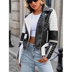 Chaqueta de Motocicleta para Mujer PIHA SPORTS, de Cuero Vacuno Genuino, Manga Larga, Transpirable, Resistente al Viento, Estilo Vintage de Invierno, con Cierre de Cremallera - Product Image 2