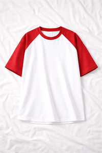 T-shirt Raglan Oversize 220 GSM en Coton Lourd Respirant de Haute Qualité pour Adultes, Bicolore – Fabricant - Product Image 4