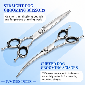 Premium Pet Grooming <b>Scissors</b> Set – Made from High-Quality Stainless Steel, Professional <b>Dog</b> & Cat Hair Cutting Kit with Case - Product Image 4