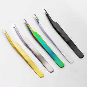 Pinza para extensiones de pestañas Boot Tip Volume, con agarre texturizado rosa, herramienta para hacer abanicos de pestañas, pinza multifuncional de precisión antiestática - Product Image 6