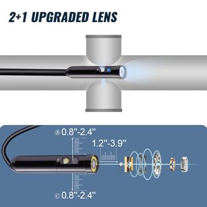 Telecamera endoscopica industriale con schermo da 4,5 pollici, tripla lente 1080P, 10 luci LED, impermeabile IP67 - Product Image 6