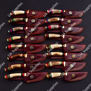 ขายส่ง OEM/ODM มีดทำมือ DIY ด้ามไม้แพคก้า หุ้มทองเหลือง ใบมีดเหล็กดามัสกัส ปลายหยดน้ำ ปรับแต่งได้ ใช้ในชีวิตประจำวัน ตั้งแคมป์ ล่าสัตว์ - Product Image 6