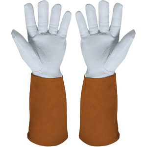 Gants de sécurité pour soudage TIG en cuir de vachette grainé, résistants au feu, protection des mains pour travaux industriels, anti-coupure, antidérapants - Product Image 4