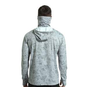 เสื้อฮู้ดดี้ตกปลาแบบแห้งเร็ว พิมพ์ลายตามสั่ง OEM พร้อมหน้ากากกันแดด UPF 50 ป้องกันแสงแดด ผลิตจากผ้าสแปนเด็กซ์/โพลีเอสเตอร์ตามสั่ง - Product Image 3