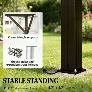 Pavilions Tende e Ombreggianti Marroni: Eleganti Gazebo e Pergole da Esterno - Product Image 2