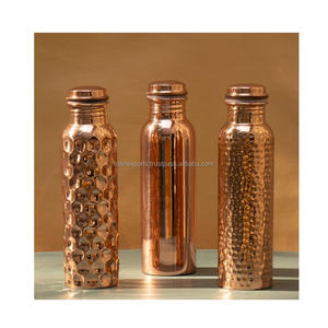 Traditional Hammered Copper Eco-Friendly Unisex Drinking Bottle for Ayurvedic Water Storage and Daily <b>Wellness</b> Use - Product Image 6