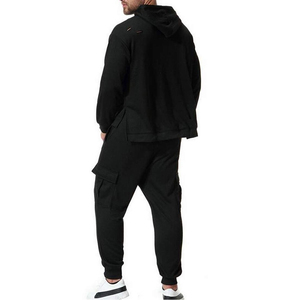 Conjunto Deportivo para Hombre, Estilo Vintage, Desgastado, con Efecto Rasgado, Ropa Deportiva Urbana - Product Image 2
