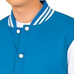 Blouson universitaire personnalisé streetwear pour homme, blouson bomber noir en polyester satiné, coupe oversize, envoyé par Dress Sports - Product Image 2