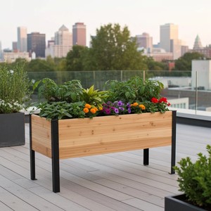 Wooden Planter Box Raised Garden Bed for <b>Plants</b> and Flowers Durable Eco-Friendly Indoor/Outdoor Garden Planter <b>Pot</b> Farmhouse - Product Image 2