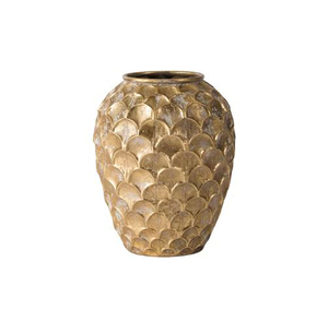 Vase décoratif artisanal en aluminium avec texture sophistiquée pour arrangements floraux - Product Image 5