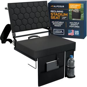 Sedile Pieghevole Reclinabile da Stadio con Supporto per la Schiena per Gradinate - Product Image 1