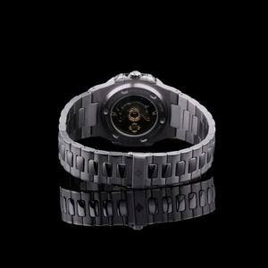 Reloj de Hombre BOJ P.P.012 con Esfera Analógica Clásica, Diamantes Moissanite Baguette, Correa de Aleación de 20 mm, Caja Chapada en Oro Rosa de 41 mm, Cristal - Product Image 4