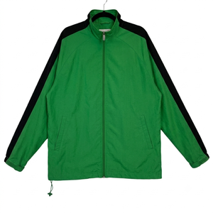 Nuevo Conjunto Deportivo de Poliéster Verde para Hombre, Chaqueta y Pantalones de Cuello Alto, Color Sólido, Transpirable, Ropa Casual de Primavera - Product Image 2