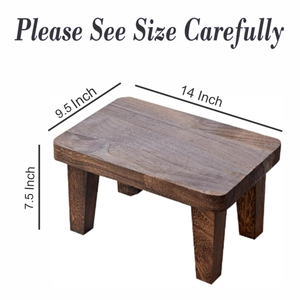 Escabeau en bois avec pieds en caoutchouc antidérapants, marchepied en bois massif, échelle portable pour la cuisine, la salle de bain, la chambre à coucher - Product Image 2