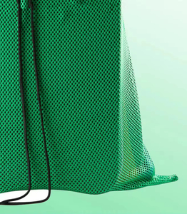 Grand sac fourre-tout de plage réutilisable en maille de nylon noir transparente grande capacité, petits sacs en maille de polyester lavables avec cordon de serrage - Product Image 3