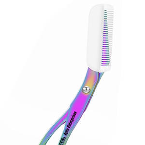 Peigne antidérapant tondeuse à sourcils ciseaux pour femmes hommes tondeuse à sourcils ciseaux en acier inoxydable sourcils ciseaux - Product Image 2