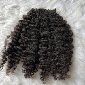 Venta al por mayor de extensiones de cabello ondulado natural vietnamita 100% peldaños de cabello humano rizado birmano con cutícula alineada proveedor - Product Image 2