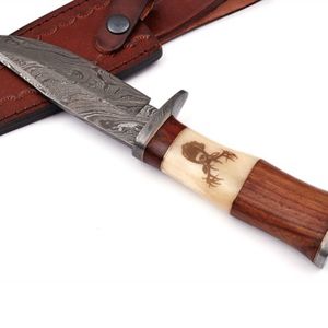 Couteaux Bowie de style vintage avec lame en acier durable et manche en bois classique pour équipement de camping et collections d'extérieur - Product Image 4