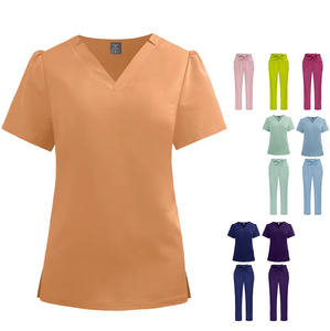 Conjunto de Uniformes Médicos para Mujeres, Enfermeras y Doctoras, Material de Spandex/Poliéster, Ajuste Cómodo para Uso Diario en Hospitales y Clínicas - Product Image 1