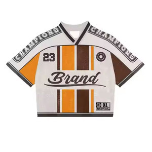 เสื้อฟุตบอลอเมริกันแบบกำหนดเอง เสื้อรักบี้แบบระบายอากาศได้ดี ทรงบ็อกซี่ ใส่ได้ทั้งชายและหญิง ขนาดใหญ่พิเศษ เสื้อฟุตบอลแบบสั่งทำพิเศษ - Product Image 5