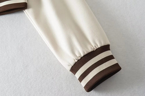 Vêtements de mode pour adultes et filles, vestes varsity courtes, confortables et respirantes, fermeture à boutons, veste varsity pour femmes - Product Image 2