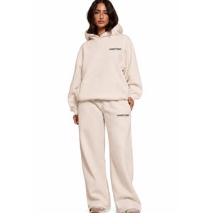 Womens Pullover Hoodie Tracksuit Casual Fleece <b>Two</b> <b>Piece</b> <b>Lounge</b> <b>Set</b> Relaxed Fit Elastic Waist Full Length Activewear Outfit - Product Image 1