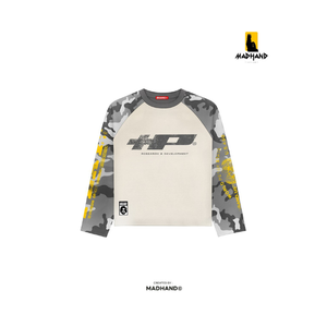เสื้อแขนยาวลายพรางแบบแร็กแลนสั่งทำพิเศษ |   เสื้อเจอร์ซีย์โอเวอร์ไซส์สไตล์สตรีทแวร์ในเมือง |   ผู้ผลิตเสื้อยืดลายกราฟิกวินเทจแบบ OEM และเสื้อผ้าเทคแวร์ - Product Image 1