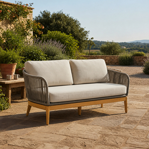 Luxury <b>Outdoor</b> Garden Rope <b>Sofa</b> Set Waterproof Wicker Patio Furniture Low Height Sectional Couch for Villa Backyard Hotels - Product Image 5