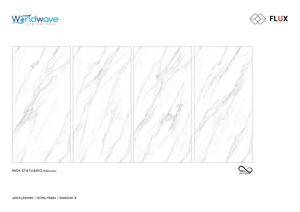 Carrelage en porcelaine finition marbre blanc avec veinage gris naturel, surface non réfléchissante, hôtels de luxe, villas, Statuario italien - Product Image 2