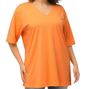 Camiseta Oversize de Algodón 100% de 240 GSM para Mujer con Cuello en V, Personalizada al por Mayor, OEM ODM, Estilo Urbano, Lisa y de Alto Gramaje - Product Image 2