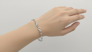 Bracelet jonc élégant pour femme en or 14 carats plaqué rhodium, serti de 73 diamants naturels taille brillant rond de 0,80 carat au total, très tendance - Product Image 6