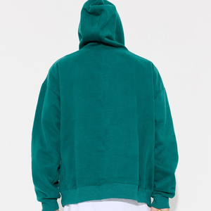 Sweat-shirt à capuche zippé brodé Splash pour homme, coupe oversize, vert, décontracté, avec poche, en molleton 100% coton, style hiver - Product Image 6