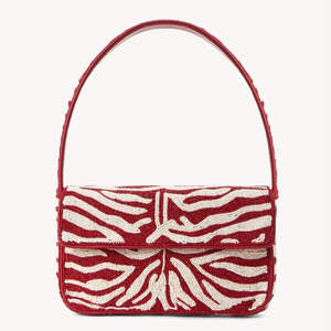 Bolsa de Aseo Diaria Casual de Lujo Hecha a Mano en India, con Cuentas de Vidrio Coloridas y Asa de Baguette, Arte Tradicional, Duradera y a la Moda - Product Image 3