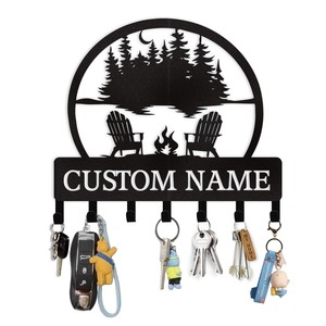 Personalized Pine Wood <b>Key</b> Holder with Custom Name Engraving - Wholesale - Product Image 2