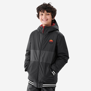 Chaqueta de Esquí Impermeable con Capucha para Niñas, 10,000 mm, Poliéster, Cierre de Cremallera, Estampado Digital, Estilo Deportivo, Ropa de Exterior para Niños, Algodón PP - Product Image 2