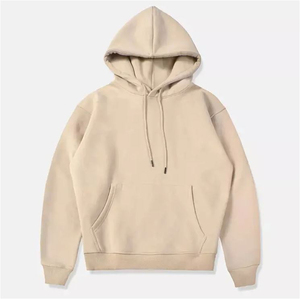 Sweat-shirt à capuche pour homme, surdimensionné, doublé de polaire, décontracté, pull d'hiver avec poche, manches régulières, tricoté, couleur unie - Product Image 6