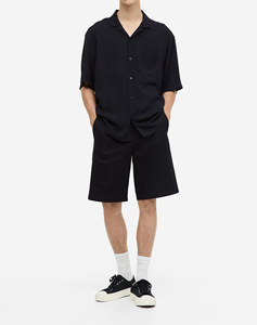 Shorts en jean en coton pour personnel, coupe droite, couleur unie claire, confortables, style mode, avec boutons, pour l'été, prix de gros - Product Image 1