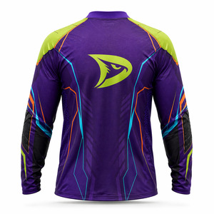 Maillots de paintball personnalisés vert lime, maillots d'équipe personnalisés avec logo en caoutchouc, vêtements d'équipe pour tournois, prix abordable. - Product Image 3
