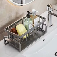 Organisateur de comptoir de cuisine avec système de séchage de vaisselle multifonctionnel à double niveau en acier inoxydable, finition moderne et élégante