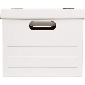 Scatole Portaoggetti in Cartone con Coperchio Sollevabile, Formato Letter/Legal, Robuste, Facili da Montare, Bianche, 16.2"L X 12.5"W X 10.5"H, Confezione da 20 - Product Image 3