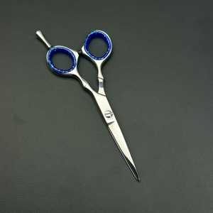 Ciseaux professionnels GMJ-01 en acier inoxydable, 5,5 pouces, motif léopard jaune, nouvelle conception tendance, pour coiffeur, gaucher, à dents plates et affûtées - Product Image 6