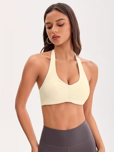 Sujetador deportivo para mujer con escote pronunciado, top atlético sin espalda con almohadillas extraíbles, ideal para correr y hacer ejercicio en el gimnasio. - Product Image 4