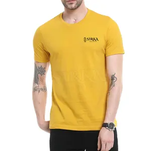 Men's T-Shirts with Contrast Trim Factory Direct Sale Short Sleeve Round Neck Shirt Big Tall Men's Stock T-shirt White Tshirt