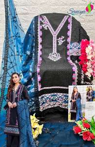 Precioso Chikankari algodón Shalwar Kameez Set Nett bordado Dupatta Payal Bunch Bottom para invierno ropa India pakistaní - Product Image 4