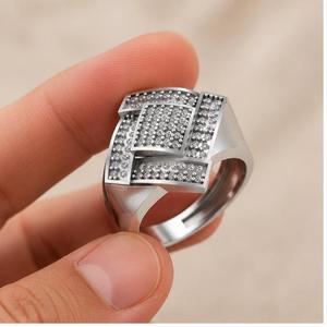 Men's Children's Custom 925 <b>Silver</b> Gold Plated Fine Ring Classic Wedding Band Pave Setting Lab Grown Diamond Birthday Gift Idea - Product Image 4