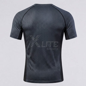 Chemise de compression pour homme, coupe ajustée, performance avancée, respirante, séchage rapide, tissu en spandex/polyester pour les sports actifs et l'entraînement - Product Image 2