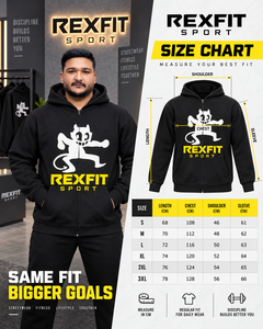 Sudadera con capucha negra para hombre con cremallera completa, estampado de diablo de dibujos animados, forro polar grueso, chaqueta de estilo urbano, 100% algodón, invierno, personalizada, OEM, al por mayor - Product Image 5